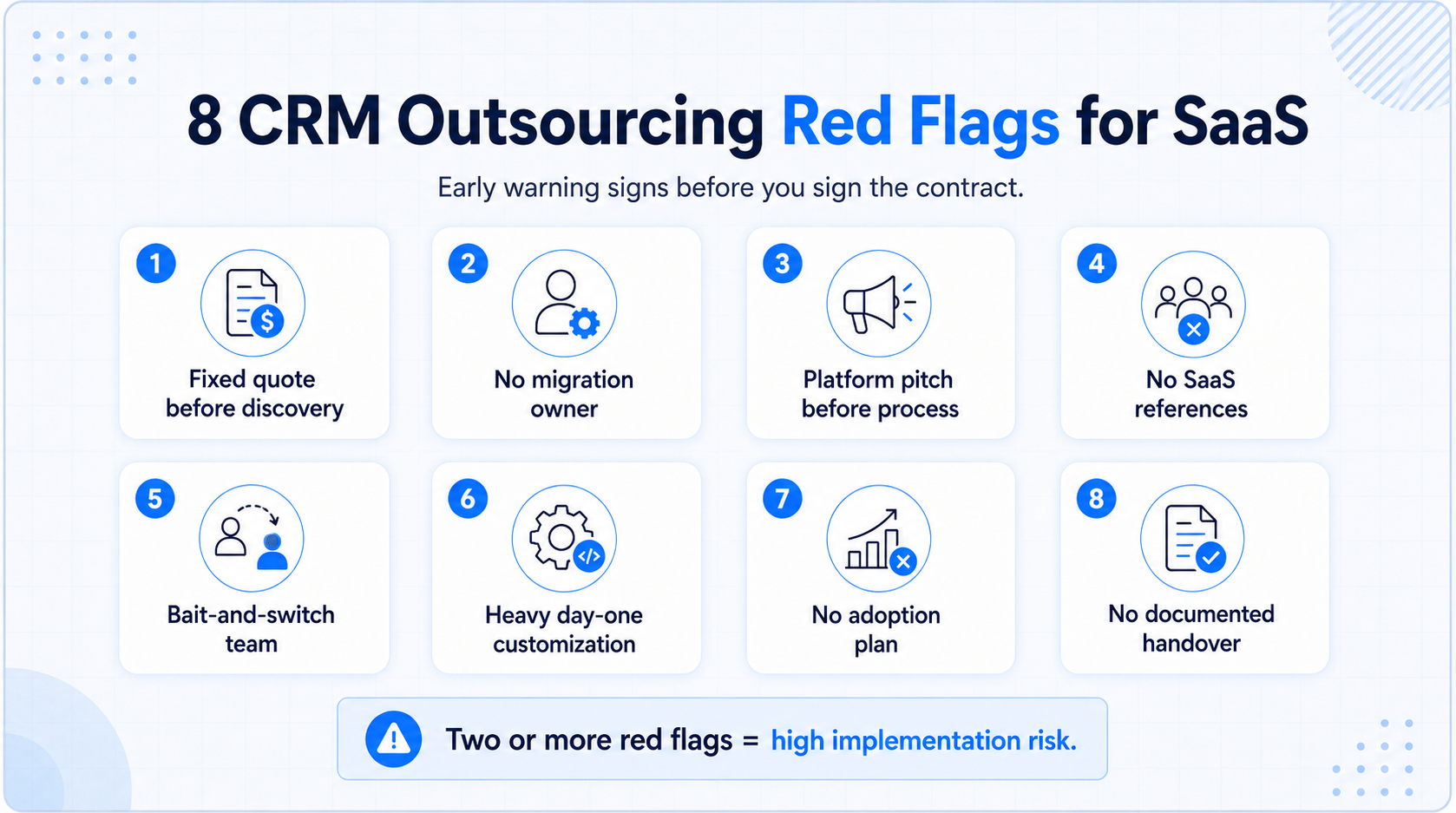 8 CRM Outsourcing Red Flags For Saas