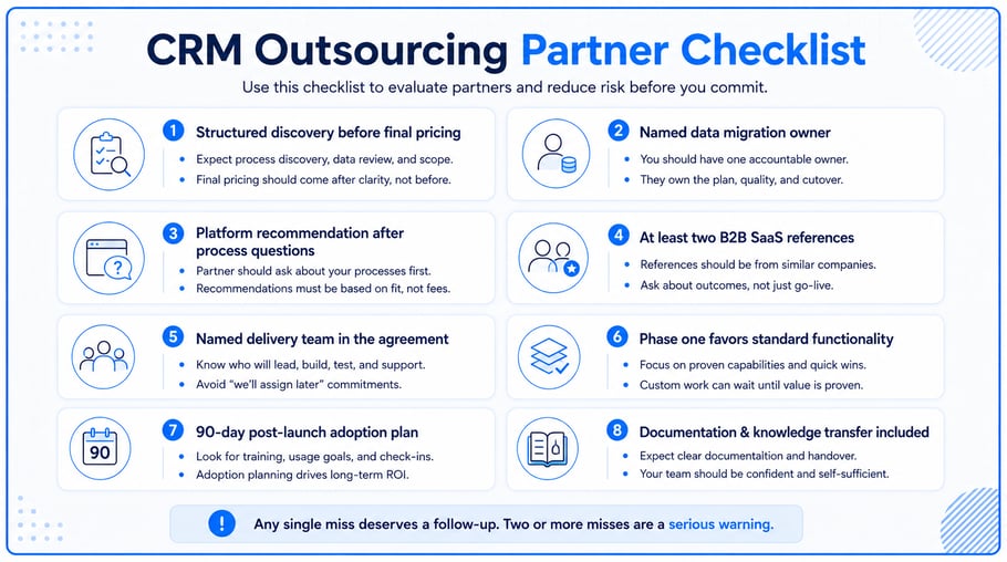 CRM Outsourcing Partner Checklist