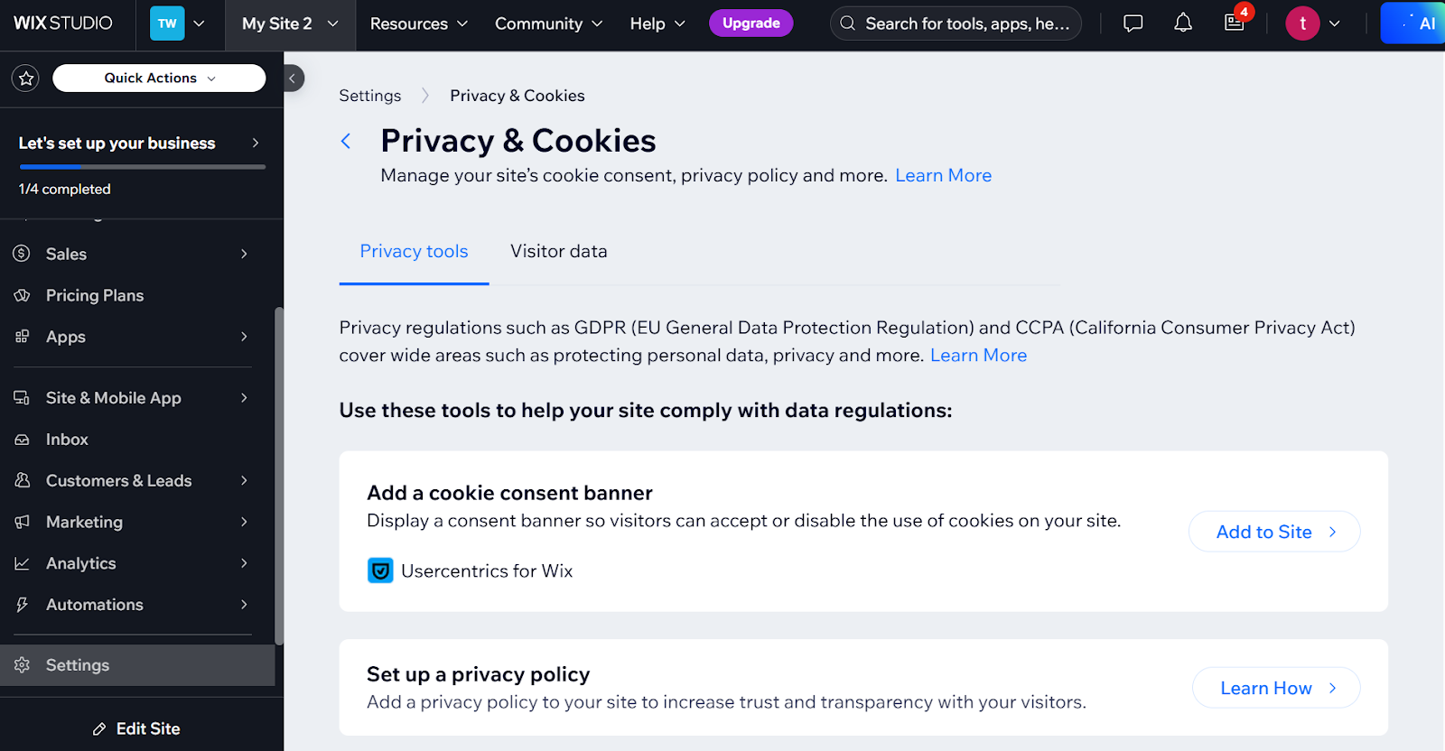 GDPR/CCPA Compliance Tools