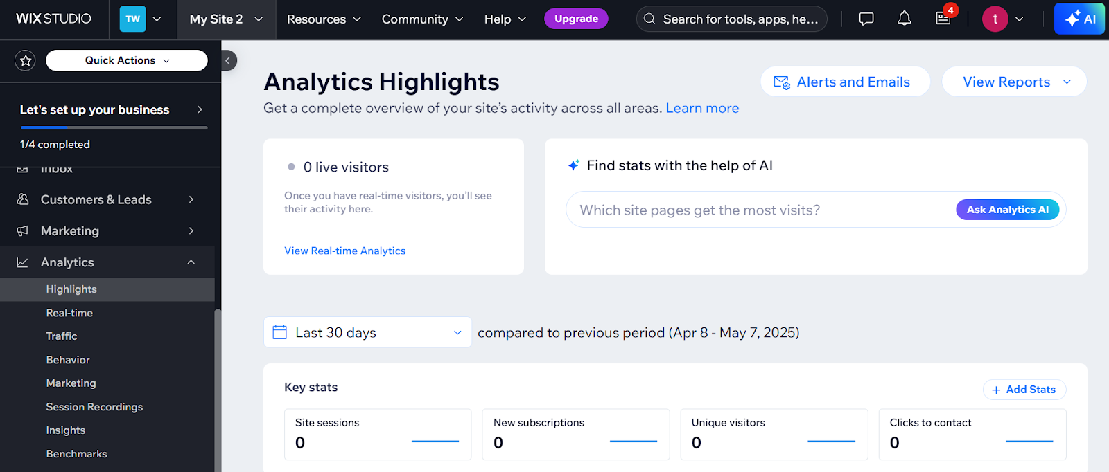 Built-in Analytics