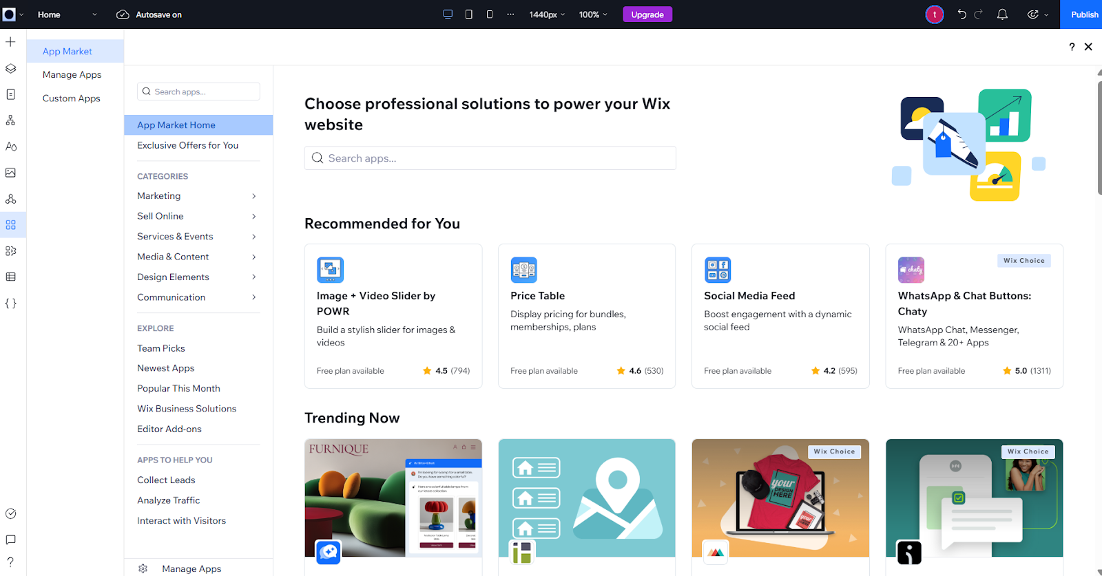 Built-in Apps & Widgets