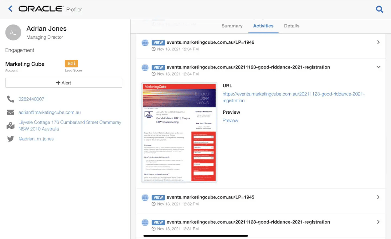Eloqua-Sales-Tool