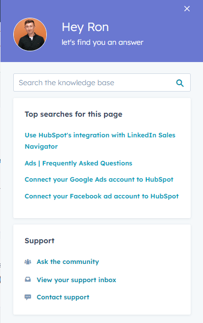 HubSpot-Contact-Support
