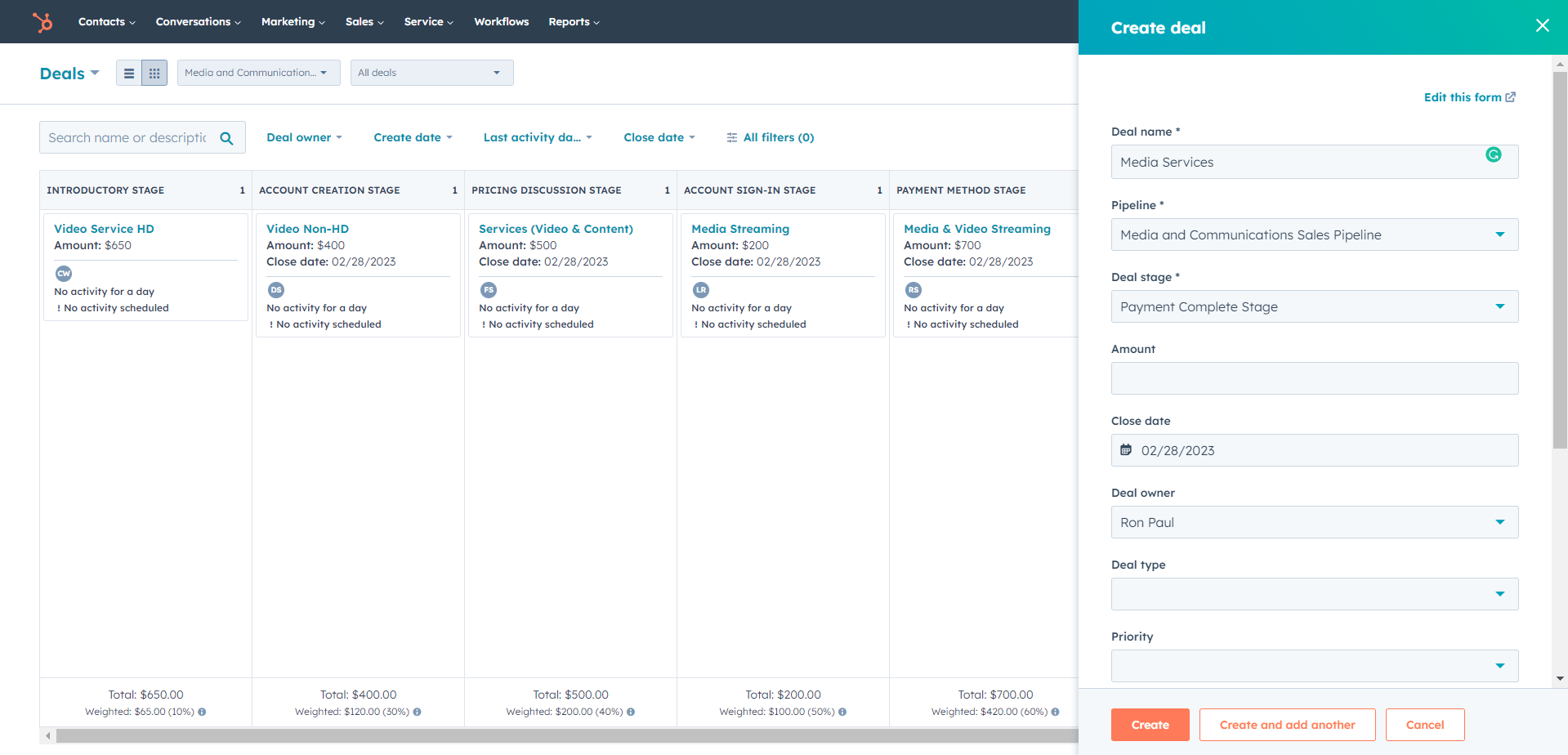HubSpot-Create-Deal