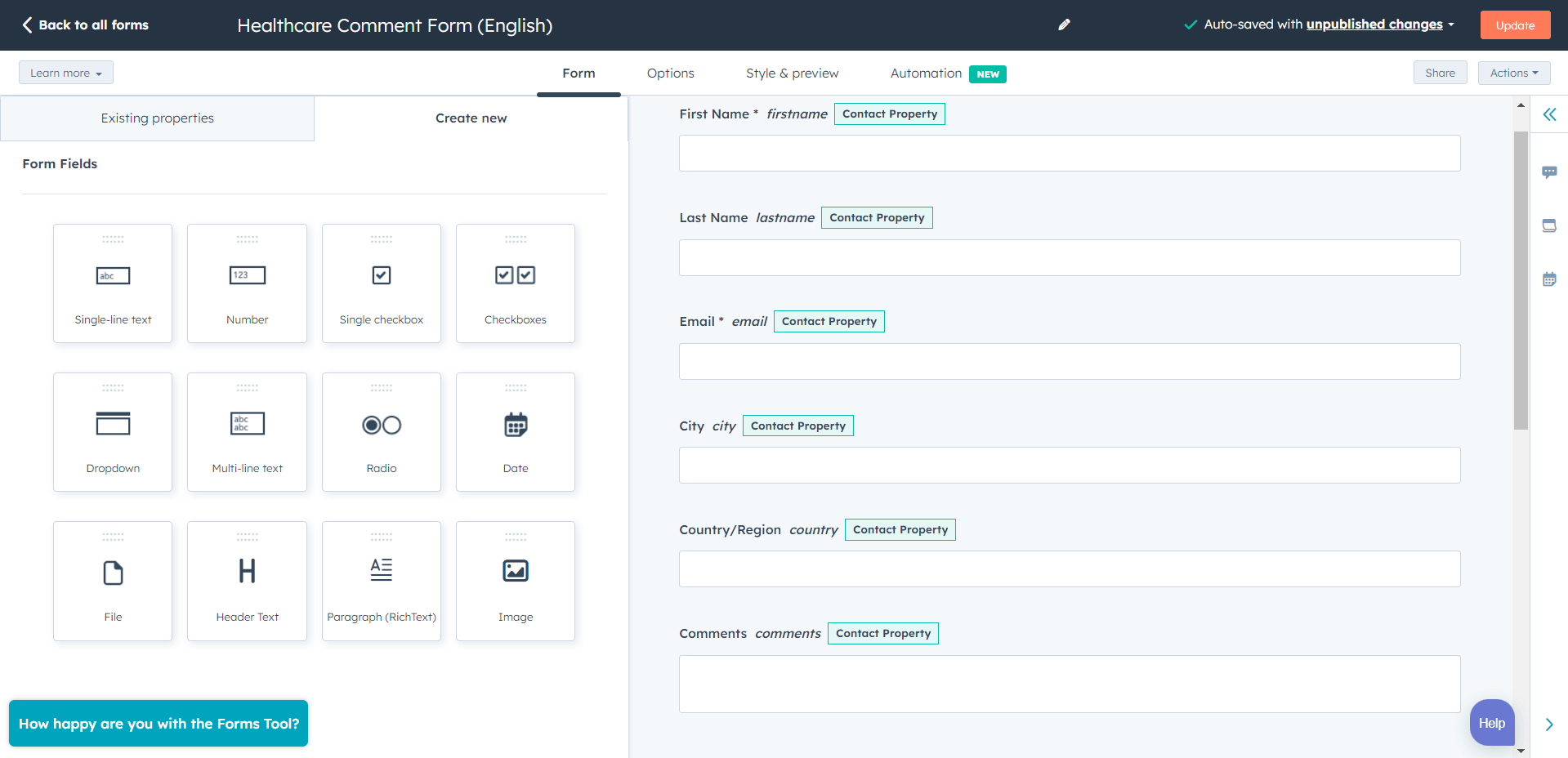 HubSpot-Forms-Creation