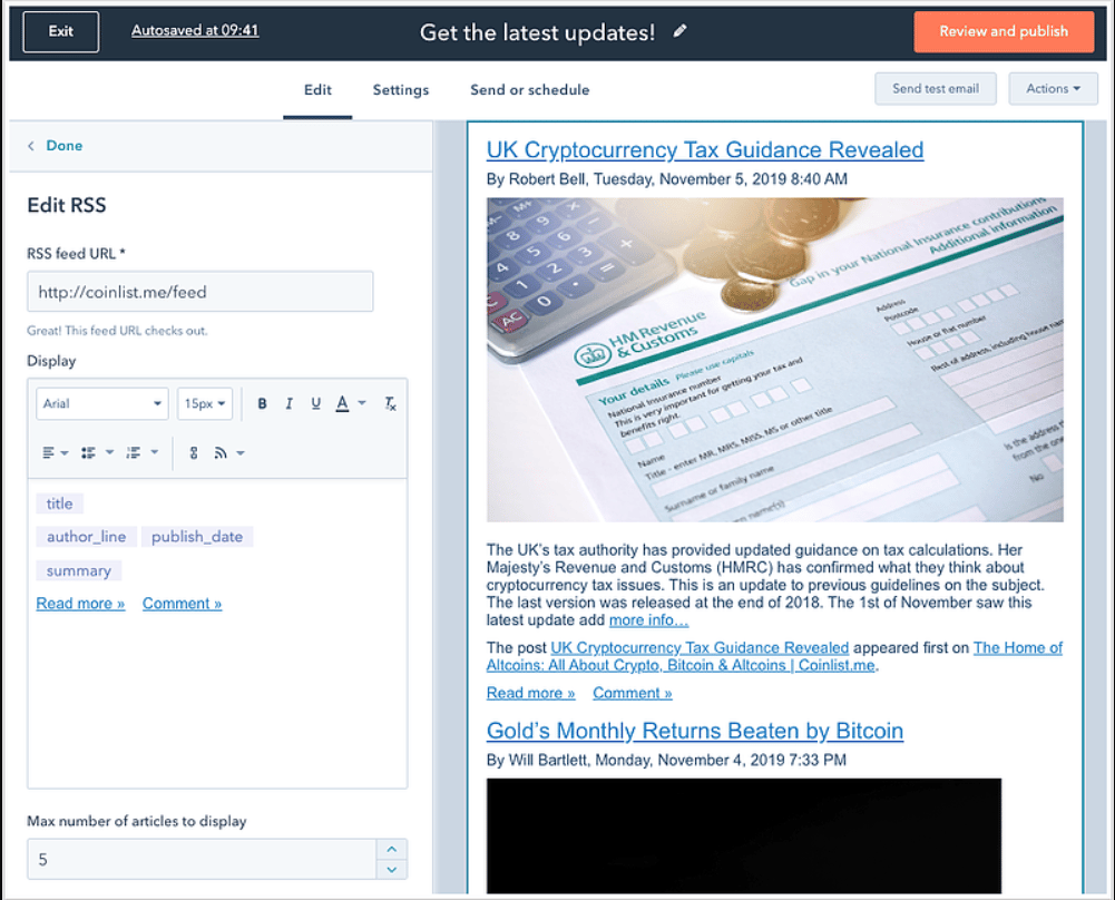 HubSpot-RSS-Feeds