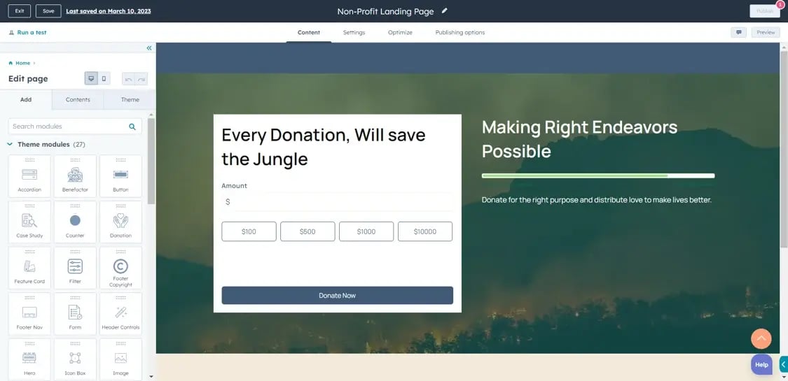 Non Profit-Landing-Page-Builder