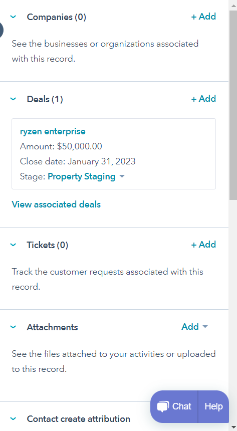 Right-sidebar-of-contact-records