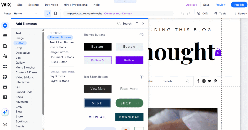 Wix Editor (Standard Editor)