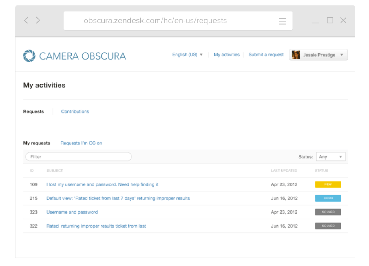 Zendeesk-Customer-Portal