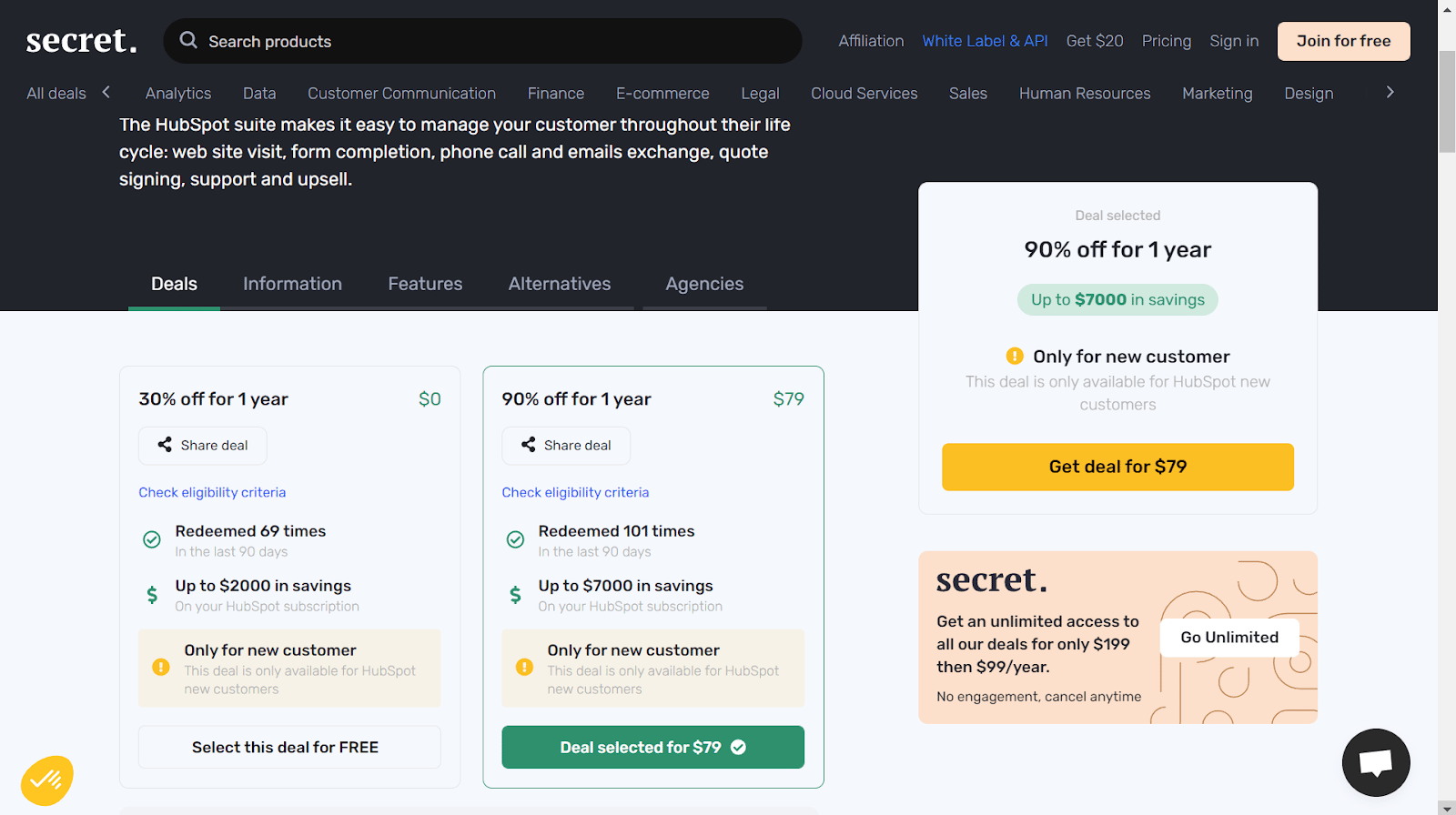 failory-deals-90%-off-on-hubspot