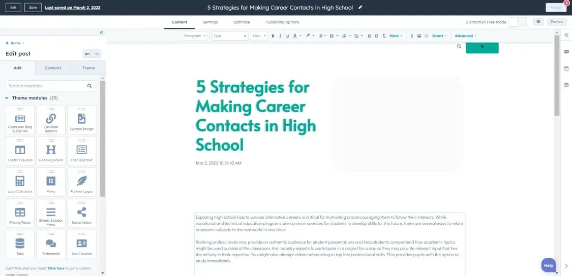 hubspot-for-education-Education-Blog-Builder