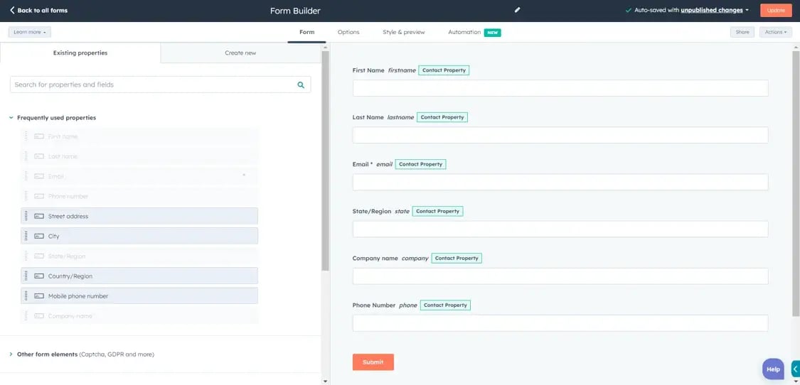 hubspot-for-education-Forms-Builder