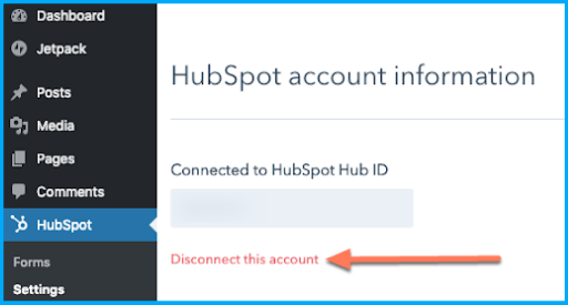 hubspot-plugin-for-wordpress-disconnect-account