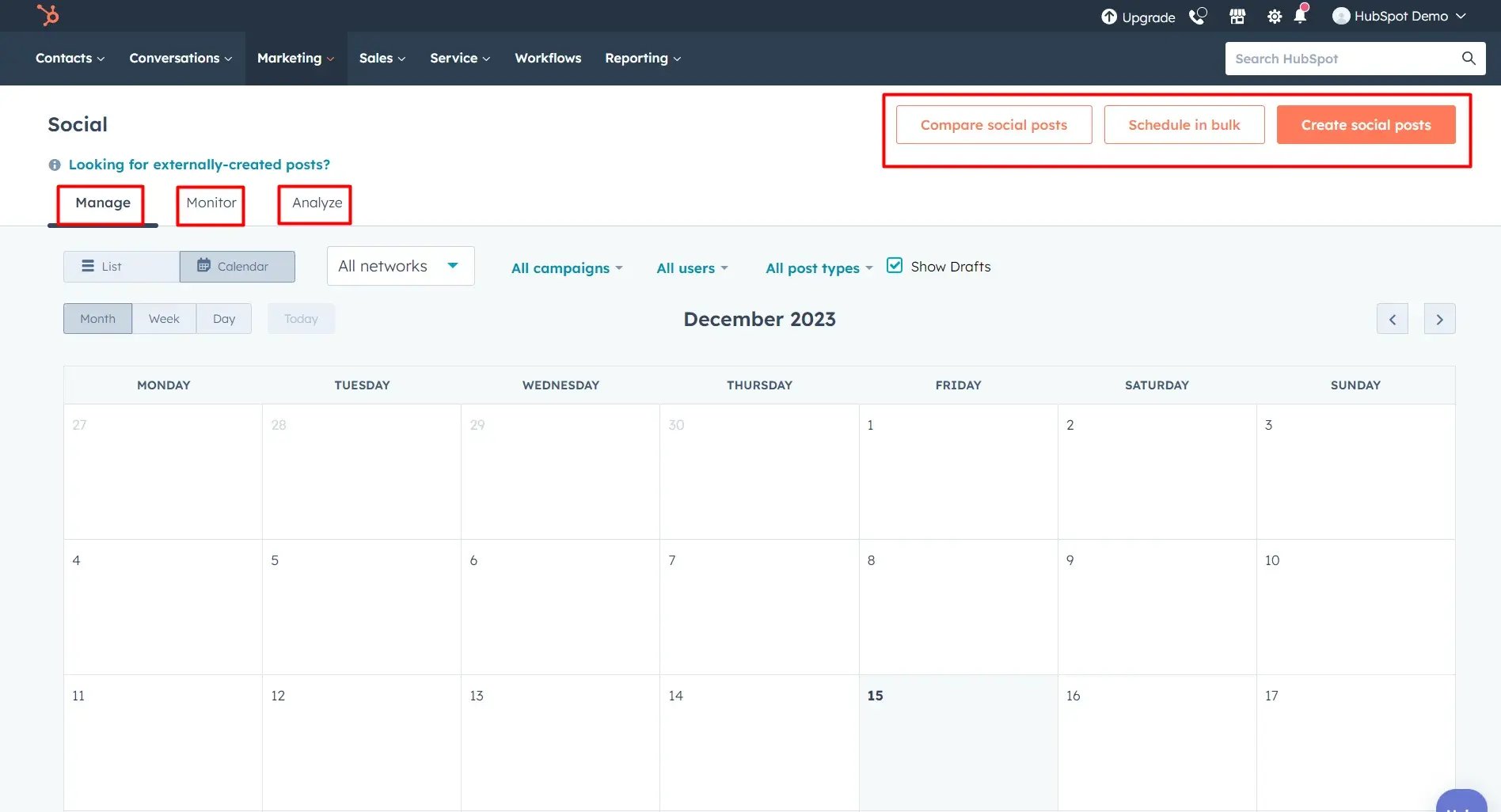 hubspot-social-media-management