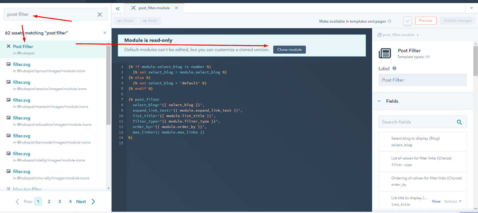 blog-post-filter-module