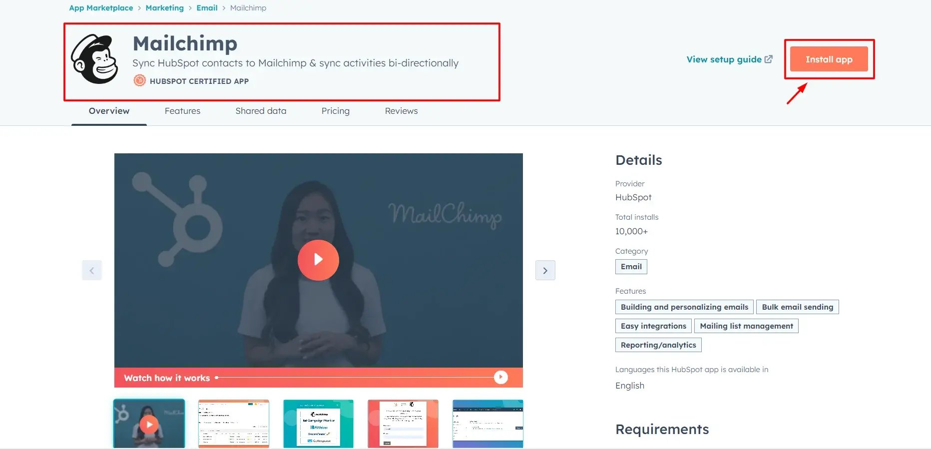 install-mailchimp-app-hubspot-mailchimp-integration