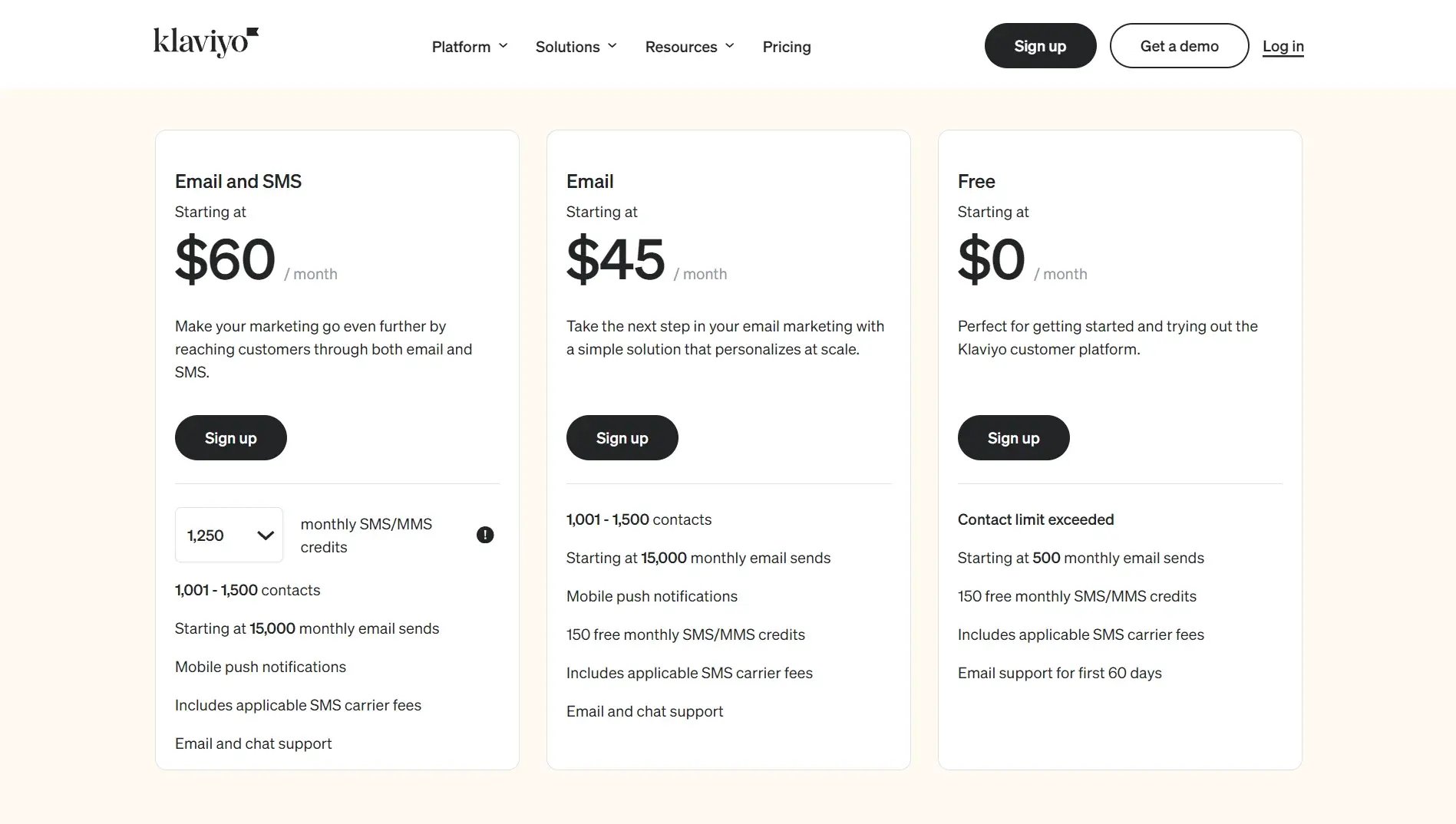 klaviyo-pricing-plan