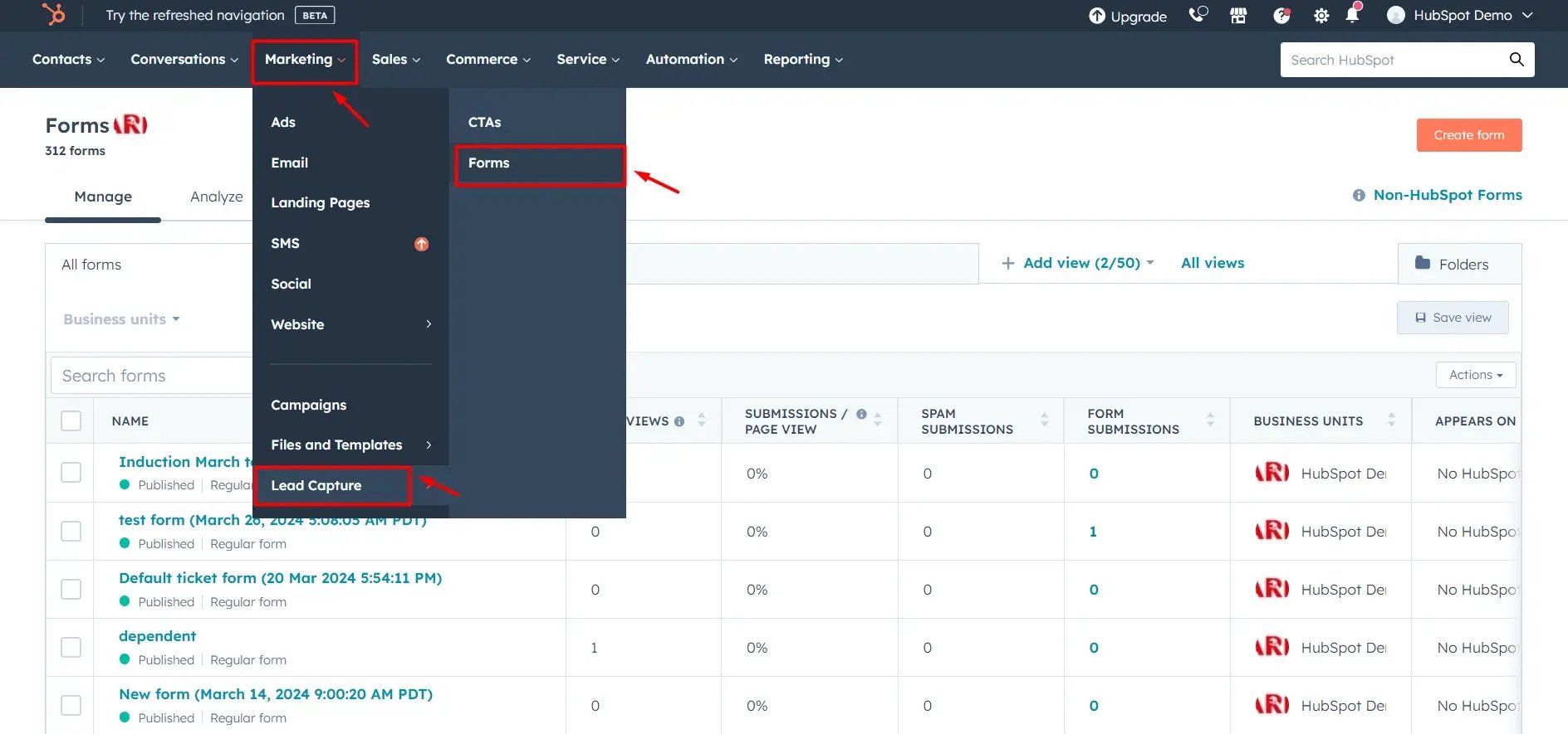 navigate-to-forms-hubspot-mailchimp-integration