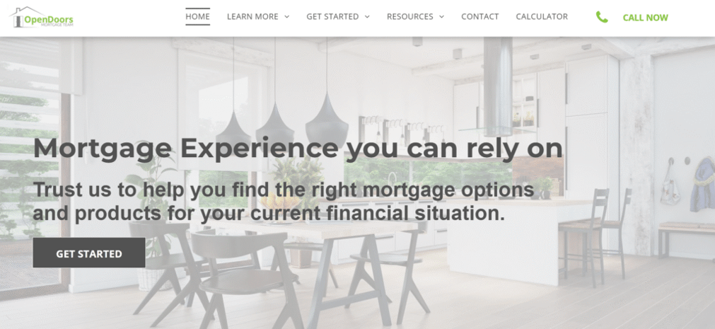 Open Doors Mortgage Home