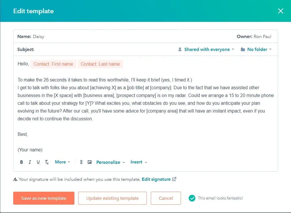 personalise-hubspot-templates