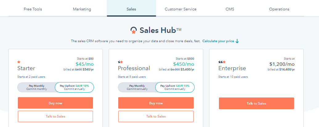 sales-hub-pricing