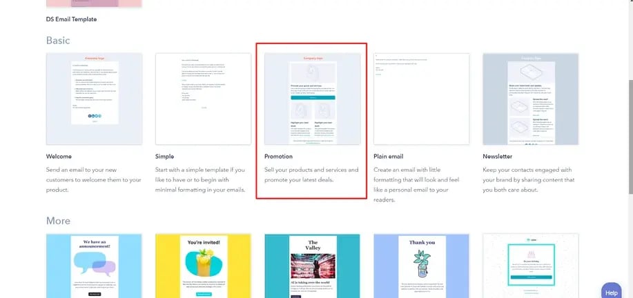select-promotion-template