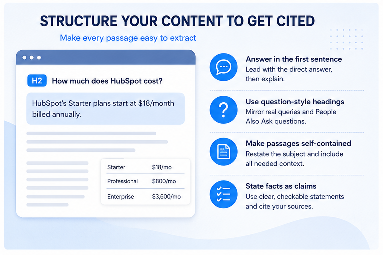 Structure your content to get cited