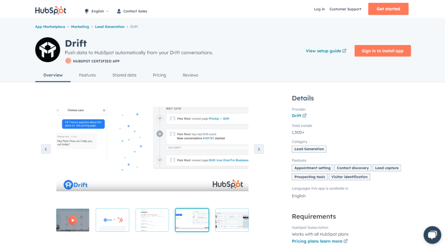drift hubspot integration