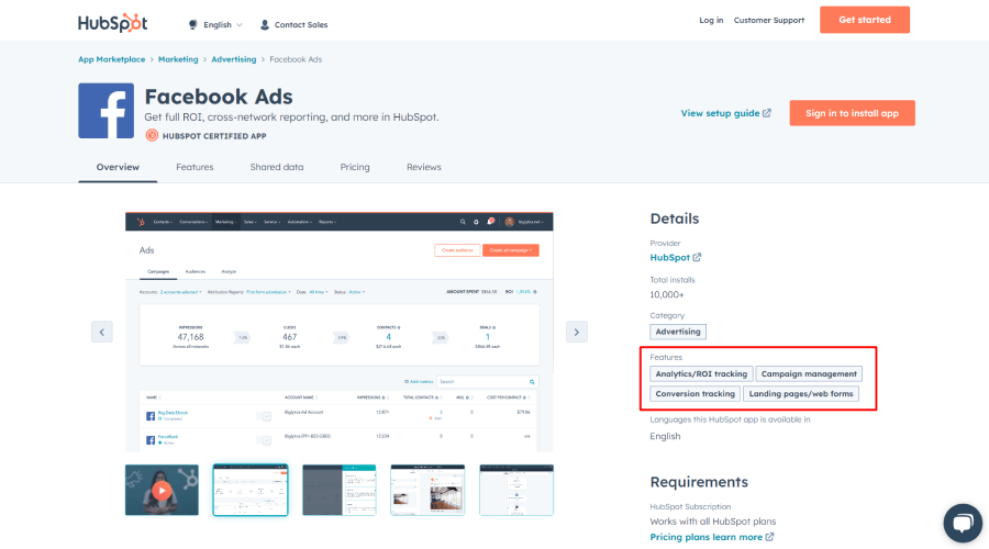 facebook ads hubspot integration