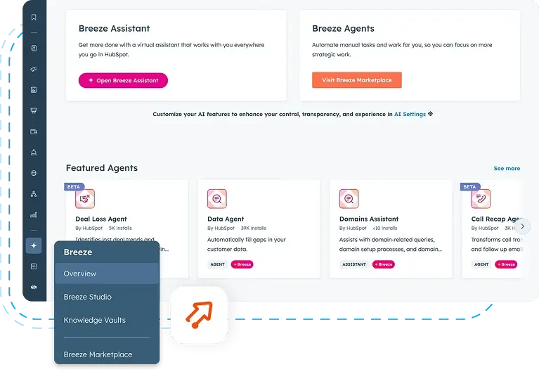 HubSpot AI tool : Breeze Assistant