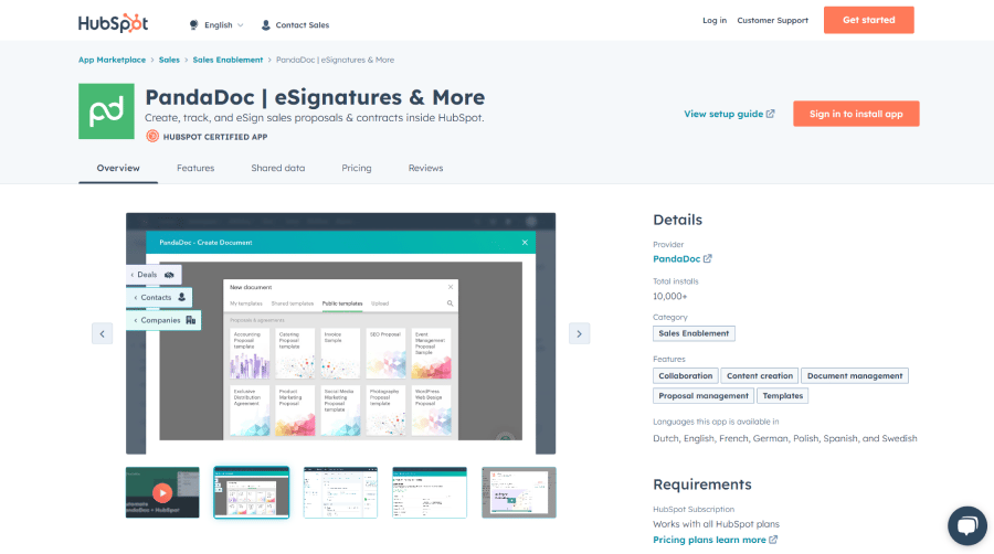 pandadoc hubspot integration
