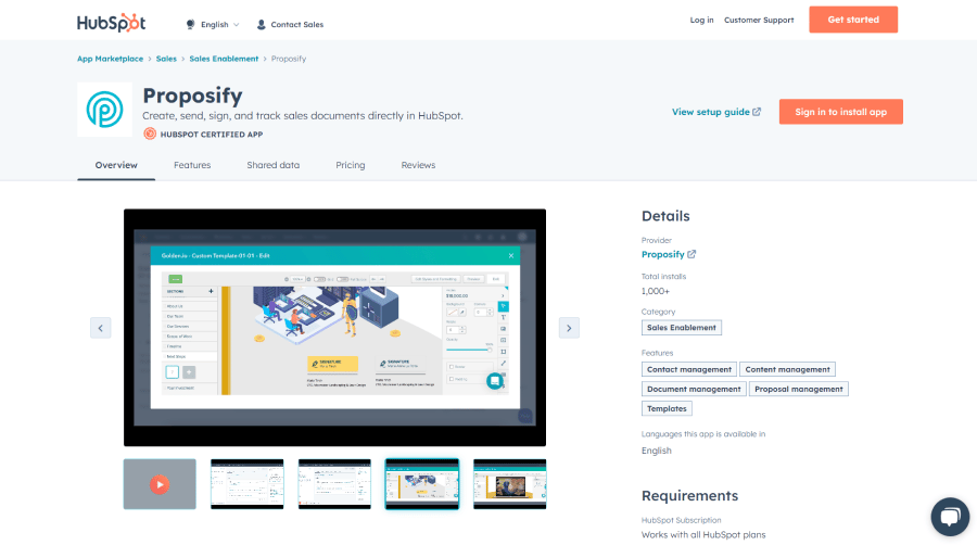 proposify hubspot integration