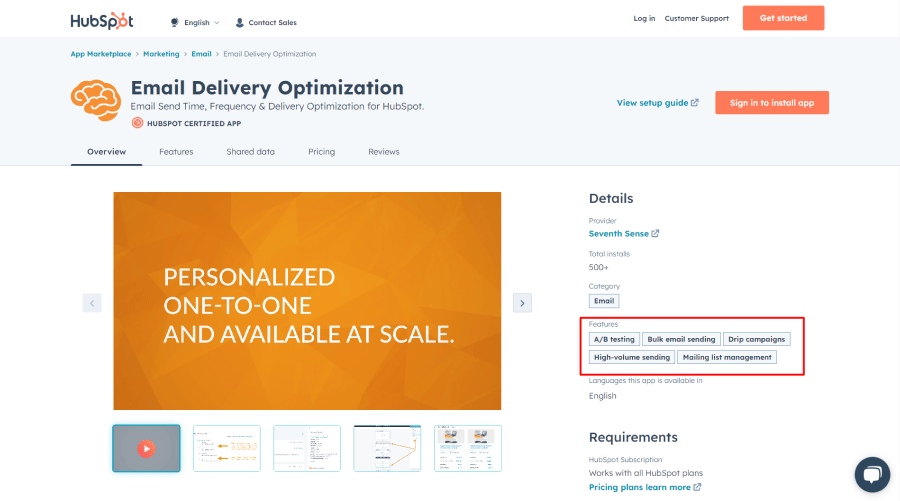 seventh sense hubspot integration