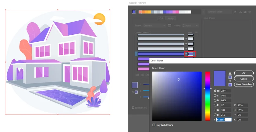 specifically changing colors