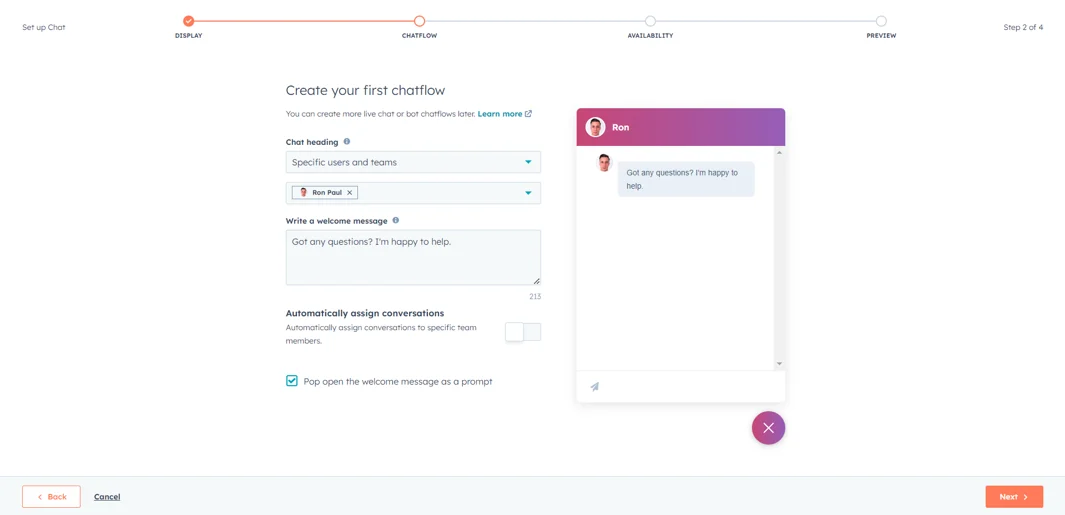 HubSpot-Chatflow-Feature