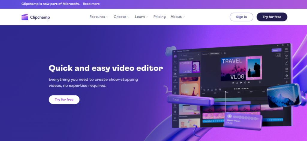 Clipchamp video editing website 1536x705 1