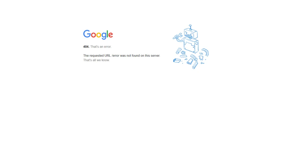 google 404 error page 1