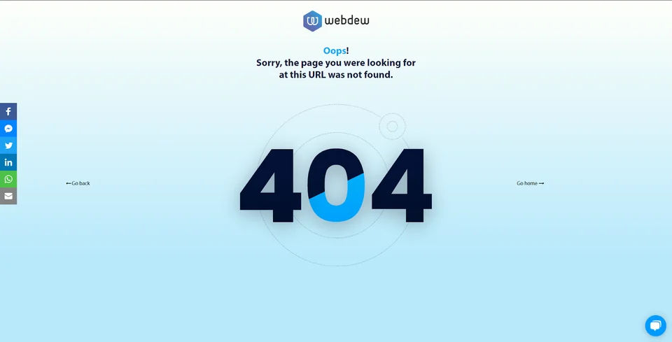 webdew 404 error page